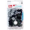 Prym - Chiusura A Pressione Grigia Love (12,4 mm) - 1 unità