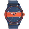 Oozoo Timepieces C11230_C11234_Parent Orologio da uomo | Orologio da polso da uomo di alta qualità | Orologio analogico da uomo, blu/arancione fluo/arancione fluo/bianco, cinghia