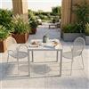 MIlani Home INDEX - set tavolo in alluminio cm 80 x 80 x 73h con 2 poltrone Maris