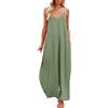 Fulidngzg Jumpsuit Donna Estiva Sportiva Morbida Curvy Jumpsuit Monospalla Elegante Salopette Gamba Larga Lunga Tuta Inter Casual Senza Maniche Tuta Intera Comode Taglie Forti