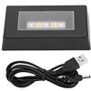 Tbest Base Luminosa a LED per Cristallo, Base per Display a LED Che Cambia Colore Supporto per Luce con Cavo USB per Gioielli con Statue di Cristallo 3D