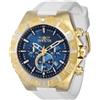 Invicta Aviator Orologio da Uomo in acciaio inossidabile con movimento Quarzo - 49mm, Bianco/Oro
