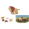 HALFTOYS HA001 - Set da gioco con animali magnetici, puzzle 3D, giocattolo educativo per bambini e bambini da 3 anni (leone)