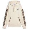 PUMA Felpa con cappuccio Puma con stampa animalier Essentials da donna