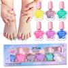 ETYJO Smalto per unghie per bambini, atossico, set di 6 colori, per ragazze, esfoliante, a base d'acqua, ad asciugatura rapida, set regalo per bambini