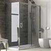 KAMALU Box doccia angolare 140x70 laterale fisso 70cm vetro trasparente altezza 180cm K410NS