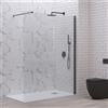 KAMALU Parete doccia walk in 50 cm con profilo gun metal | KW-100GM