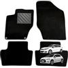 MTC Automotive Tappetini Citroen C4 II / DS4 10.2010-12.2020, Set 4 Pezzi Neri, Su Misura | Tappetini Auto in Moquette Nera con Battitacco in Gomma Rinforzata Bottoni di Fissaggio e Aderenza Stabile al Modello
