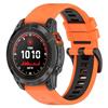GIOPUEY Cinturini Compatibile con COROS VERTIX 2/2S, Morbido TPU Cinturino [Design a Colori di Giunzione] - Orange/Black