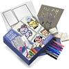 Create your own kawaii, kit creativo con timbri, stencil e pennarelli