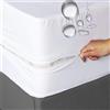 Anqianny Coprimaterasso impermeabile completamente chiuso a 6 lati con lenzuolo con angoli antipolvere con cerniera per letto matrimoniale, matrimoniale, matrimoniale, completo, Queen, King - gray