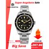 San Martin Vintage 38mm 6200 Orologio subacqueo Nuovo aggiornato per uomo Lusso NH35 Meccanico automatico Zaffiro Impermeabile 200m Relojes - Black C3 BH