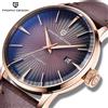 PAGANI DESIGN 2023 Nuovi orologi da uomo PAGANI DESIGN Orologio sportivo in oro di moda per uomo Orologi da polso meccanici automatici da uomo in pelle impermeabile - Silver blue