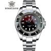 STEELDIVE SD1964 Steeldive marca 2023 rosso-nero 45.4MM uomo vetro zaffiro luminoso 1000M impermeabile NH35 orologio subacqueo con lunetta in ceramica - 64GR-GR