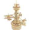 Robotime Roker Puzzle 3D in Legno per Adulti Kit Modello di Scatola Musicale Fai da Te per Costruire Kit di Costruzione di Autoassemblaggio Torre di Controllo dell'Aereo - AMK41
