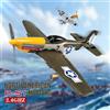 ANTSIR Nuovo P51 Mustang RC Aereo 2.4G 4CH 6 Assi 410MM Apertura alare Schiuma Fighter Una Chiave Acrobatico RTF Aereo Aliante Giocattoli Regali - 1 Battery