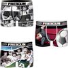 Freegun - Set di 3 boxer da uomo Oliver e Benji Captain Tsubasa in microfibra multicolore con disegni originali