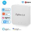 SZKOSTON Tuya Zigbee 3.0 Gateway Hub Smart Home Bridge wireless Smart Life APP Dispositivo di automazione del telecomando Funziona con Alexa Google - white