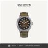 San Martin Orologio da uomo San Martin 40mm Classic Vintage YN55 Orologio da polso meccanico automatico Durevole 10Bar Impermeabile luminoso SN0065 - Gradient Brown