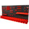 SucceBuy Contenitori portaoggetti a parete 30/48Bin Parti Rack Organizer Garage con pannelli a parete Ganci Negozio di plastica Strumento per chiodi a vite