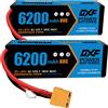 GTFDR Batteria Lipo DXF 3S 11.1V 6200mAh 80C con custodia rigida XT90 per 1/8 Buggy Truggy Offroad Car Boat Truck Aereo UAV RACIN - 2PCS3S620080CXT90