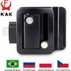 KAK RV Trailer Camper Entry Door Lock maniglia in lega di zinco Security RV Door Lock sostituzione con maniglia della porta chiave del Computer a catenaccio - white