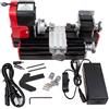 Mini tornio per legno 12V DC 2A 24W multiuso 20000 giri/min tornio rotante per metallo macchina per la lavorazione del legno strumento fai da te - 220V EU Plug