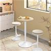 WOLTU Tavolo da bistrot con barra girevole Tavolo da festa rotondo in MDF regolabile in altezza 70-91 cm per patio Sala da pranzo Cucina di casa Balcone - Light Oak