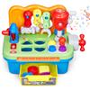 SucceBuy Banco da lavoro musicale per bambini Giocattolo Set di strumenti per giochi di finzione per bambini con luce e suoni Banco da lavoro per l'apprendimento per regali di giocattoli per bambini - 1 set