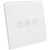 LED ATOMANT Interruttore LED ATOMANT in vetro per tende Wifi. Smart Switch tramite APP del telefono. Compatibile con Alexa e Google Home. Pulsante touch per tende/tende motorizzate -