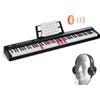 SucceBuy Tastiera per pianoforte digitale a 88 tasti Tasti semiponderati Tastiera portatile elettrica a grandezza naturale Set di pianoforte 1000 toni per principianti