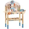 Robotime ROBUD Set di banco da lavoro per attrezzi da gioco in legno di grandi dimensioni, set di attrezzi per officina di costruzione multicolore, giocattoli, regalo per bambini piccoli - Mini