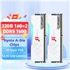 KingBank Memoria Ram RGB DDR5 16GB 7600MHz MPOWER XMP 3.0 16GBx2pcs UDIMM Desktop UDIMMRAM PC Memoria per computer Hynix A Die Chip -
