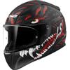 LS2, Casco Moto Integrale RAPID II KAIJU Matt Black Red White, XS