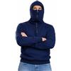 Ataviko Felpa Ninja Ultras Stadio e Sport Invernali, con Passamontagna (IT, Testo, XL, Regular, Regular, Nero)