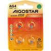 Aigostar Batteria bottone Aigostar 1,5V LR66 Zinco manganese confezione da 4 pile