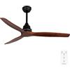 Cecotec Ventilatore da Soffitto EnergySilence Aero 590. 70 W, diametro da 52, telecomando a distanza, programmabile, 3 velocità. (Nero/Noce)