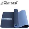 DIAMOND FITNESS Diamond Set Risparmio con 10 tappetini yoga bicolore blu-azzurro in TPE - Dimensioni 183x60x0,6 cm
