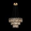 Illuminati Lighting ARCADIA Lampada a sospensione 3 livelli 3/6/9 luci, oro, 18 lampadine x G9 (escluse), ø 62 h 150 (Min 44-88) cm