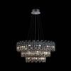 Illuminati Lighting ARCADIA Lampada a sospensione 3 livelli 6/9/12 luci, Cromo, 27 lampadine x G9 (escluse), ø 82 h 150cm