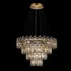 Illuminati Lighting ARCADIA Lampada a sospensione 4 livelli 3/6/9/12 luci, oro, 30 lampadine x G9 (escluse), ø 82 h 150cm