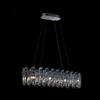 Illuminati Lighting ARCADIA Lampada a sospensione ovale 8 luci, Cromo, 8 lampadine x G9 (escluse), l 82 p 27,5 h 150cm