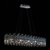 Illuminati Lighting ARCADIA Lampada a sospensione ovale grande 12 luci, Cromo, 12 lampadine x G9 (escluse), l 106 w42 h 150cm