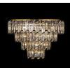 Illuminati Lighting ARCADIA Flush lampadario a soffitto 4 ripiani 3/6/9/12L luci oro, 30 lampadine x G9 (escluse), ø 82 h 22,5-63,5cm