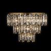 Illuminati Lighting ARCADIA Frush Lampada a soffitto 3 ripiani 3/6/9 luci, oro, 18 lampadine x G9 escluse), ø 62 h 150 (Min 44-88) cm