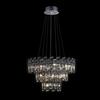 Illuminati Lighting ARCADIA Lampada a sospensione 3 livelli 3/6/9 luci, Cromo, 18 lampadine x G9 (escluse), ø 62 h 150 (Min 44-88) cm