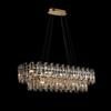 Illuminati Lighting Lampada a sospensione ARCADIA ovale grande 8+12 luci, 2 livelli, oro, 20 lampadine x G9 3W LED (escluse), l 106 p 42 h 150cm