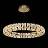 Illuminati Lighting Lampadario grande RETRO' a strato singolo, acrilico trasparente + hardware dorato, LED 127W 3000K 10795lm, ø 103 h 200cm, dimmerabile