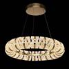 Illuminati Lighting Lampadario RETRO' a strato singolo intermedio, acrilico trasparente + hardware dorato, LED 106W 3000K 9010lm, ø 83 h 200cm, dimmerabile