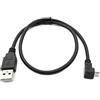 System-S Cavo USB 2.0, 50 cm, tipo A maschio a Micro B, adattatore ad angolo di colore nero